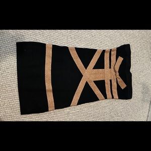 Black tight mini dress